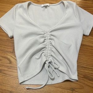White Cropped Top